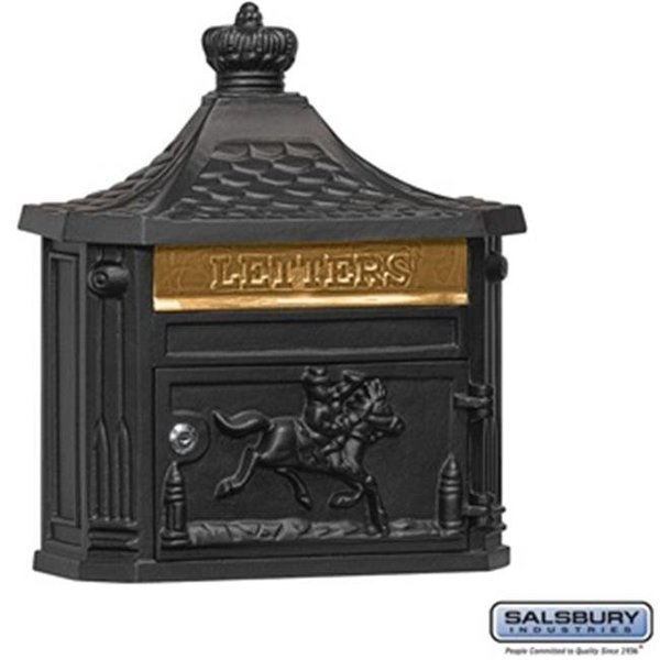 Salsbury Salsbury 4460BLK Victorian Mailbox with Surface Mounted; Black 4460BLK